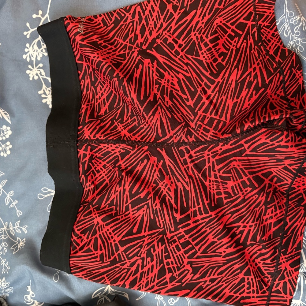 Nike Pro Red and Black Patterned Shorts
